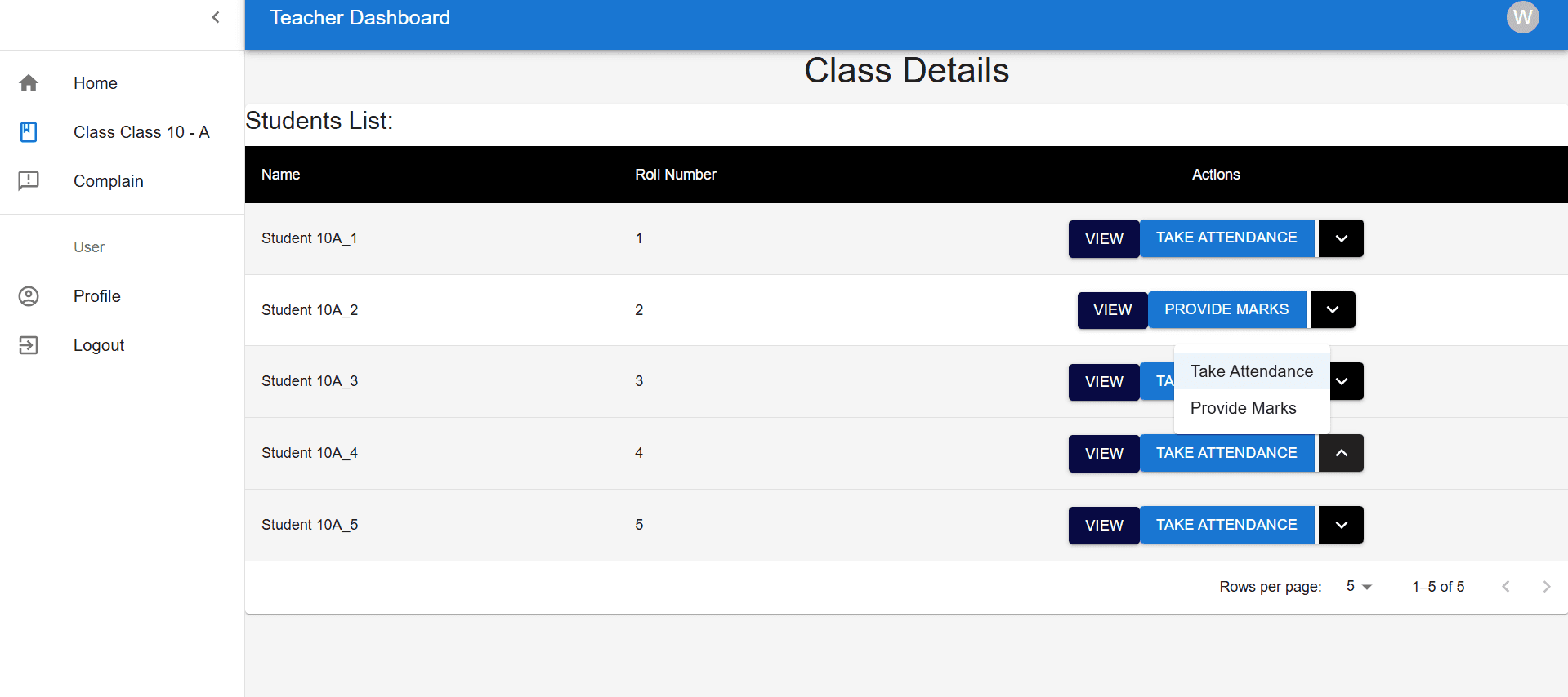 School Management System screenshot 7